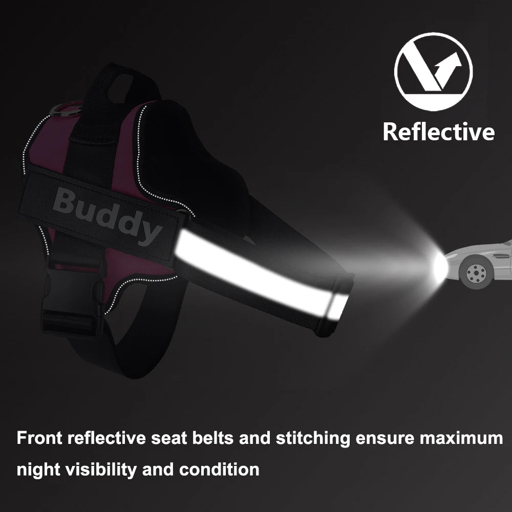 No-Pull Reflective Dog Harness | Breathable Nylon Pet Vest | Small & Large Dogs | Outdoor Walking & Training Accessories