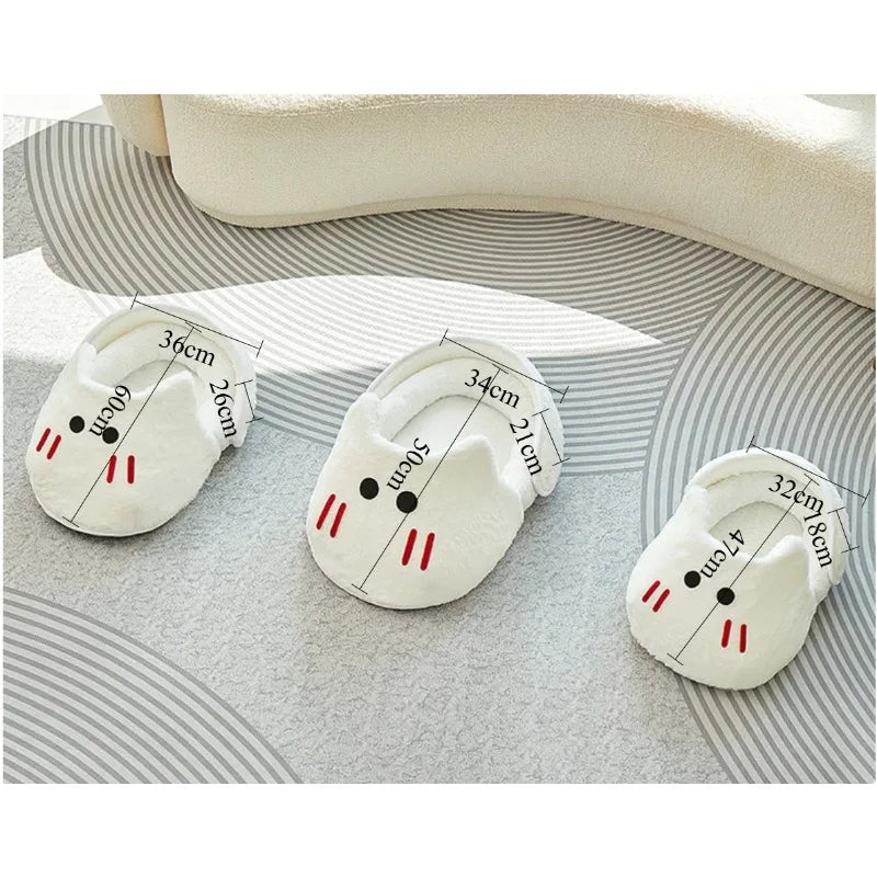 Semi-Enclosed Cat Kennel | Warm Winter Slippers Pet Bed | Breathable Non-Slip Dog & Cat Kennel | All-Season Use | Gray Pet Bed