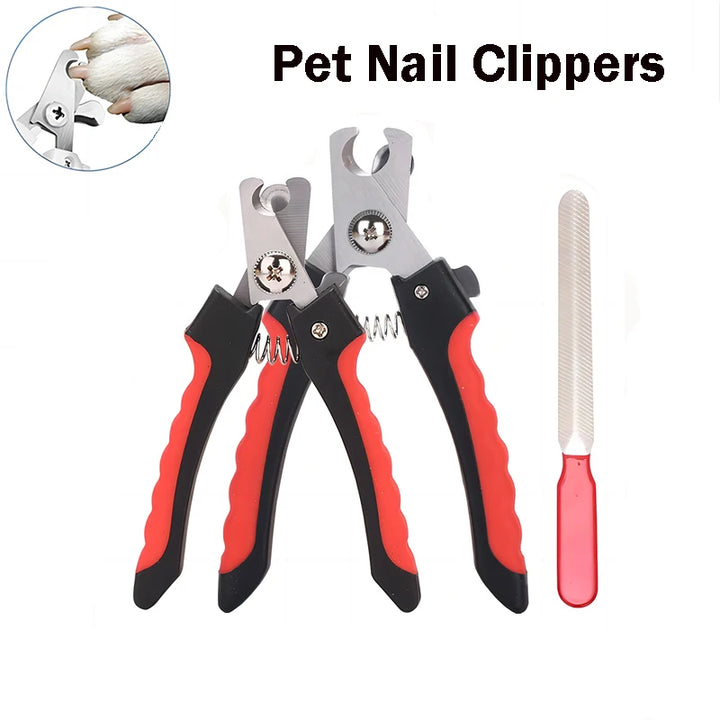 Pet Nail Clippers | Stainless Steel Dog Cat Grooming Scissors | Large Dog Nail Cutter | Sickle Blade Clippers | Safe Pet Nail Trimmer | Home Grooming Tool