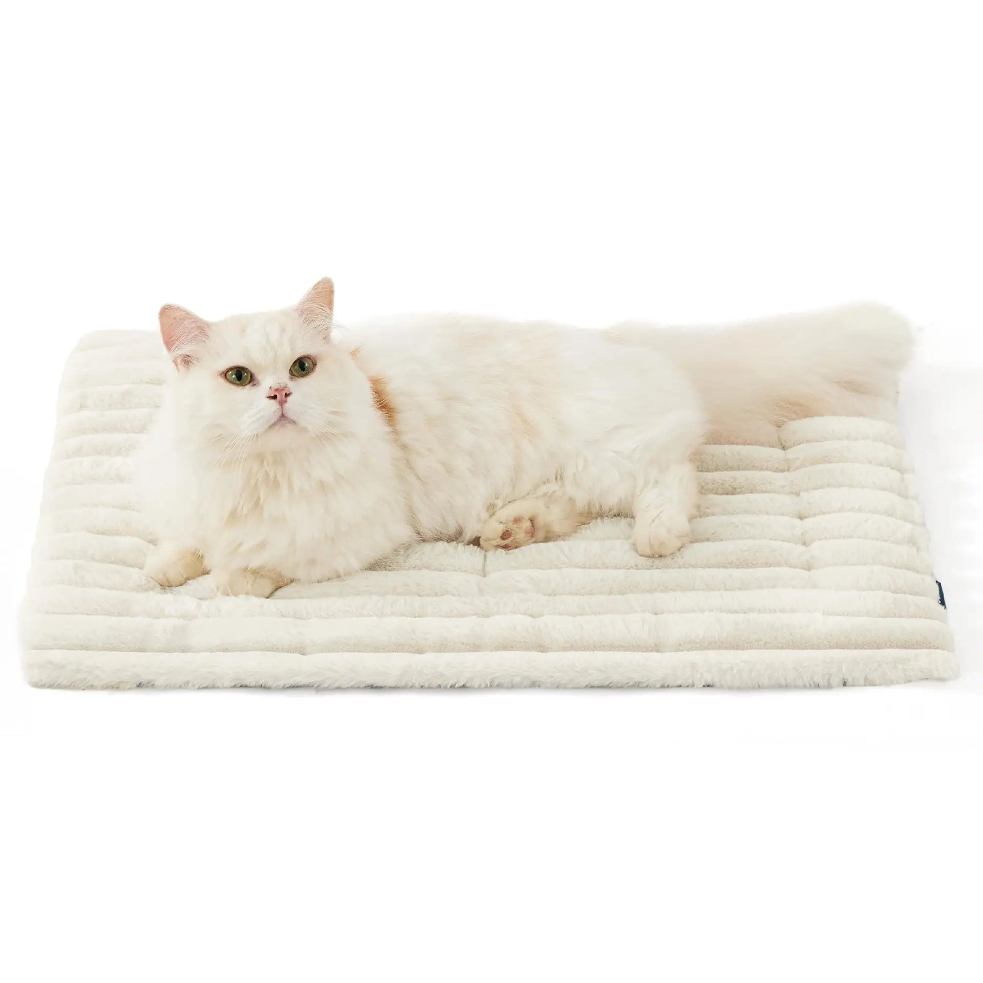 Self Warming Cat Mat | Thermal Heating Pet Pad | Corduroy Cat Bed | Washable Non-Slip Puppy Crate Mat | Indoor Outdoor Self Heating Dog Pad
