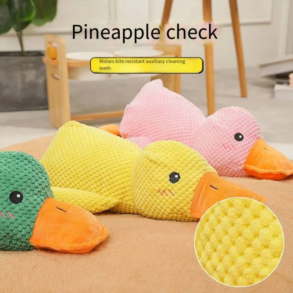 Interactive Dog Toy | Stomping Duck Plush Toy | Bite-Resistant Chew Toy for Large Dogs | Teeth Cleaning & Puppy Entertainment