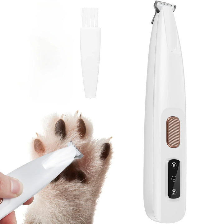Dog Paw Trimmer | Waterproof Pet Hair Trimmer | LED Light & Display | 18mm Widen Blade | Dog Cat Grooming Clippers