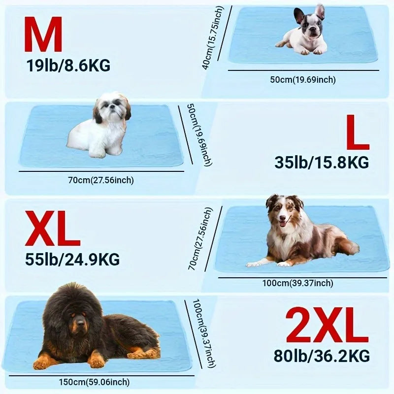 Pet Cooling Mat & Bed | Summer Cooling Pad for Dogs and Cats | Washable Breathable Pet Cushion | Non-Toxic Cooling Mattress | Portable Pet Sleeping Mat