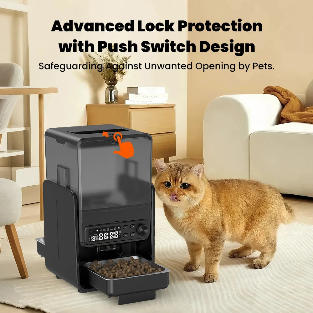 Smart Automatic Pet Feeder | Dual Bowl Timed Dispenser | Adjustable Height Slow Feeding | Stainless Steel Bowls for Cats and Dogs