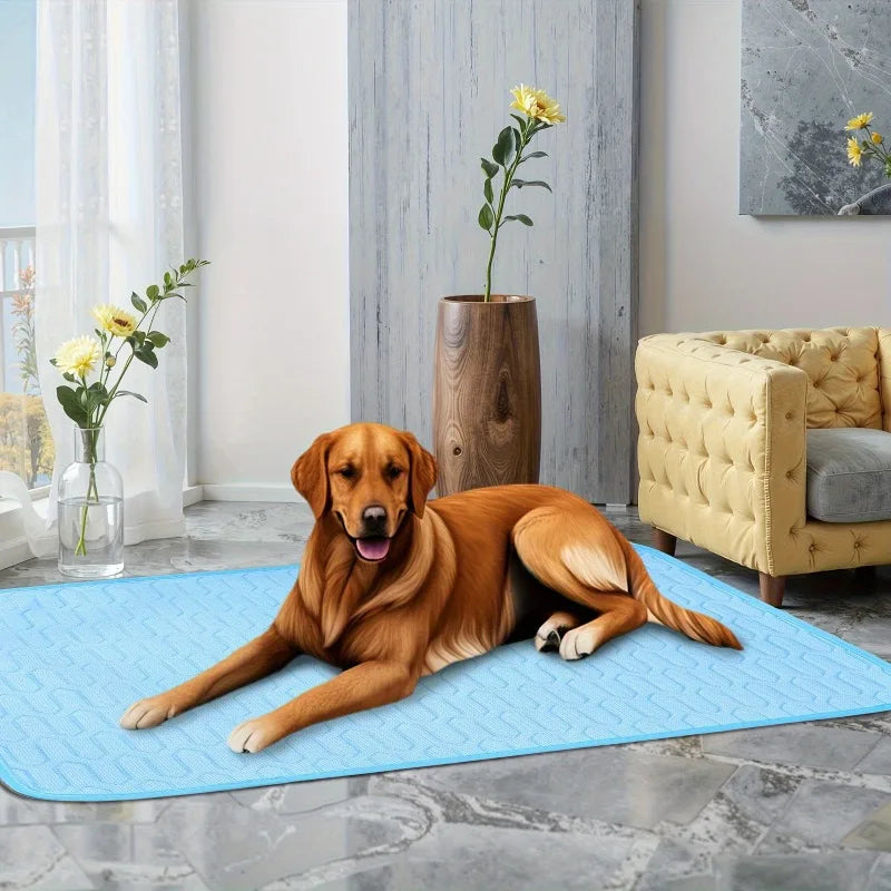 Pet Cooling Mat & Bed | Summer Cooling Pad for Dogs and Cats | Washable Breathable Pet Cushion | Non-Toxic Cooling Mattress | Portable Pet Sleeping Mat