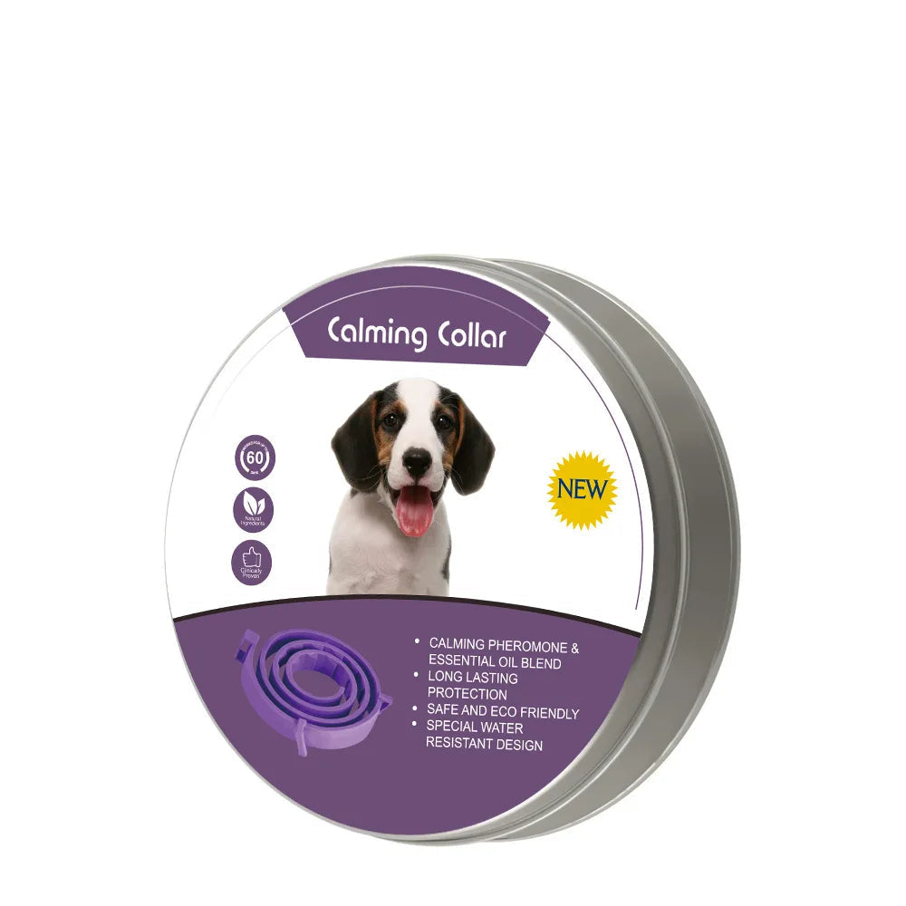 Pet Calming Collar | Anxiety-Reducing Pheromone Collar for Cats & Dogs | Adjustable & Slip-On | Natural Relaxation Solution | Nylon Collar