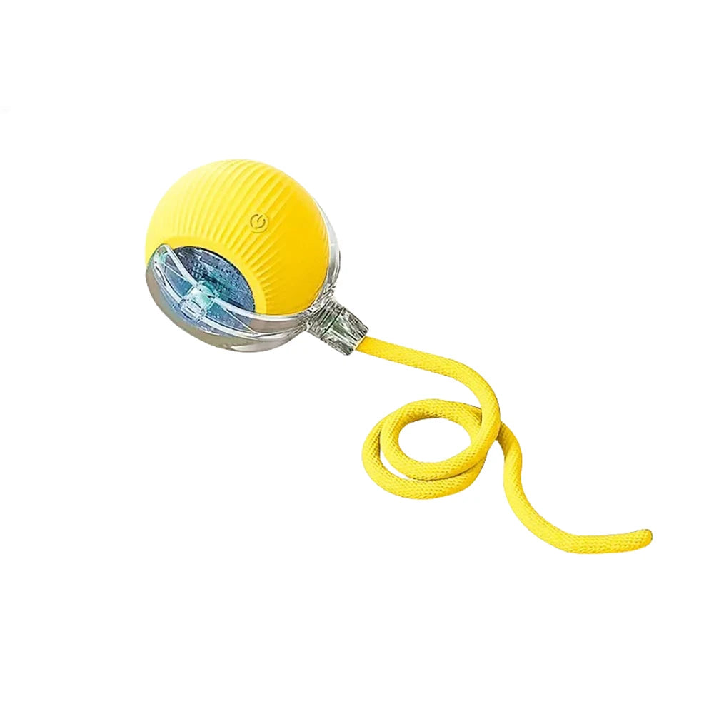 Automatic Rolling Smart Cat Ball | USB Rechargeable Interactive Toy | Tail Lamp for Night Play | PC Silicone Durable Pet Ball | Dog Cat Entertainment Toy