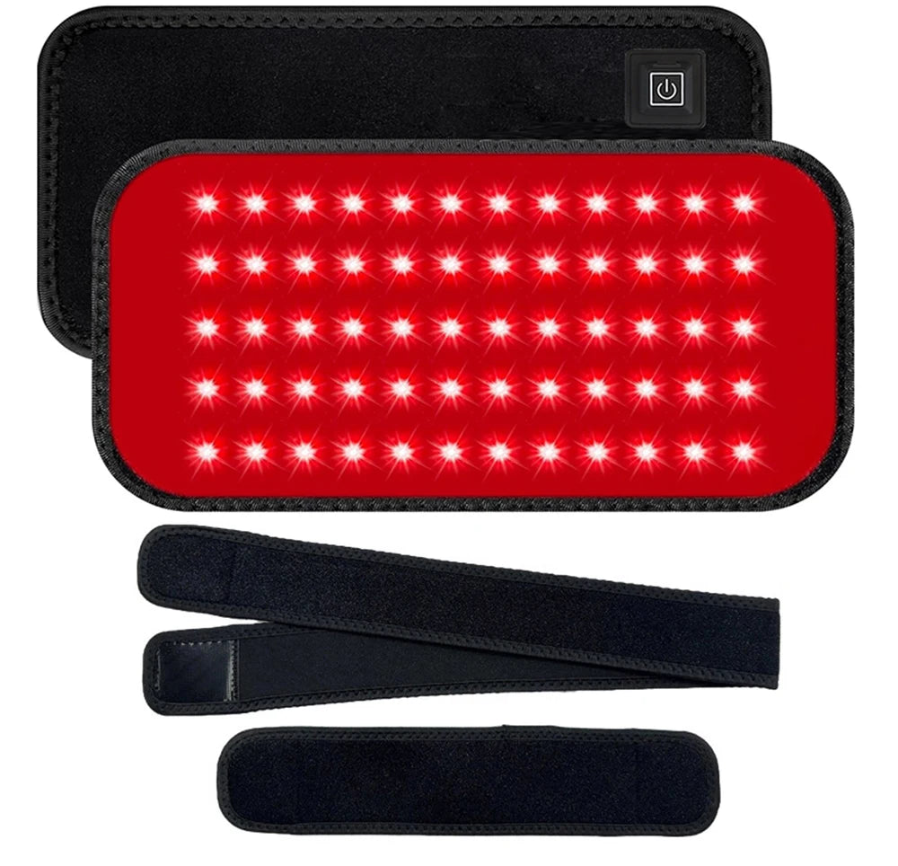 LED Red Light Therapy Belt | 660nm 850nm Infrared Pad for Pain Relief | Waist Back Abdomen Knees Wrists Joints | Muscle Recovery & Slimming Therapy