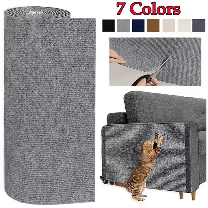 Cat Scratcher Sofa Protector | Self-Adhesive Scratch Pad | Trimmable Cat Scratch Mat | 7 Colors Furniture Protector | Carpet Cat Scratching Board | Durable Fabric Design