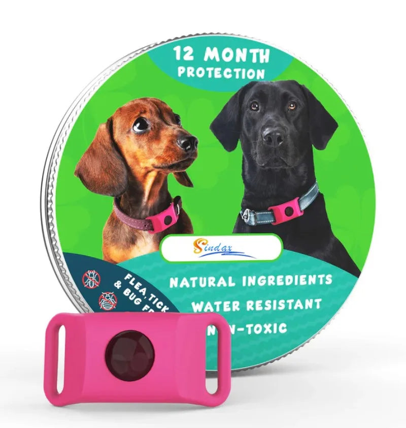 Natural Anti-Flea & Tick Pet Collar | Essential Oils Flea Repellent | Adjustable Dog & Cat Collar | Safe, Non-Toxic Pest Protection