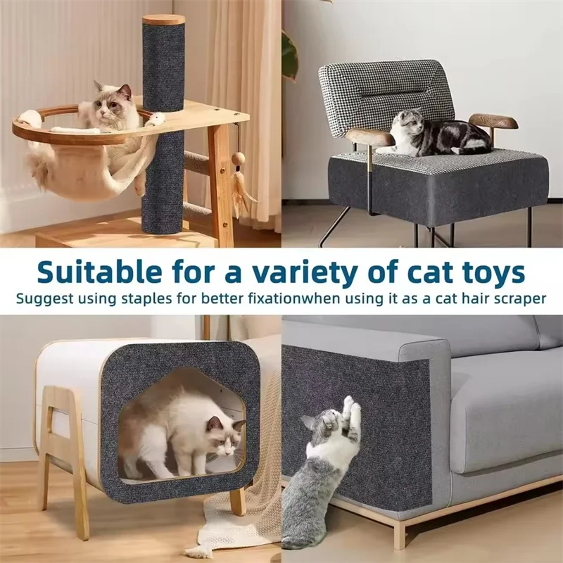 Cat Scratcher Sofa Protector | Self-Adhesive Scratch Pad | Trimmable Cat Scratch Mat | 7 Colors Furniture Protector | Carpet Cat Scratching Board | Durable Fabric Design