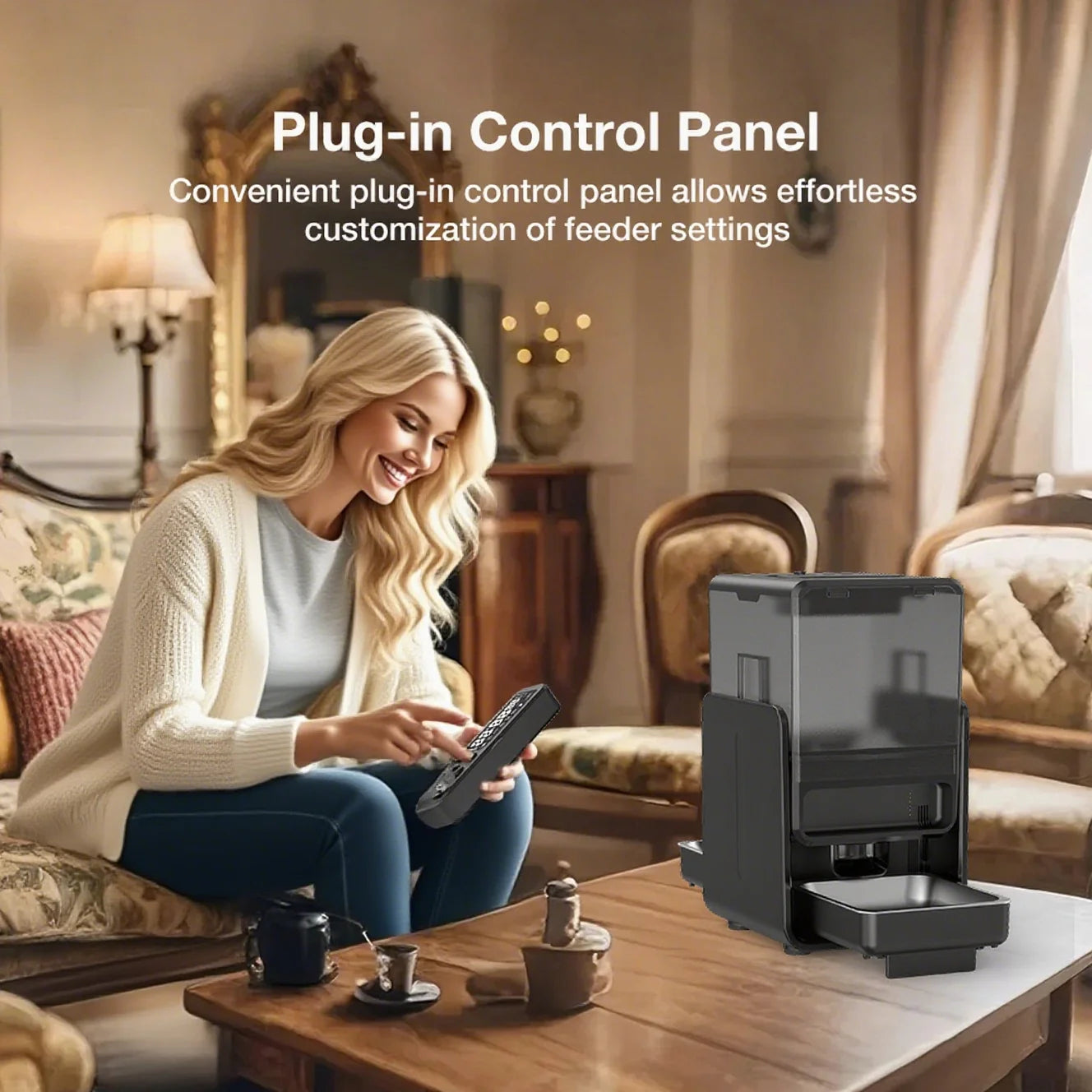 Smart Automatic Pet Feeder | Dual Bowl Timed Dispenser | Adjustable Height Slow Feeding | Stainless Steel Bowls for Cats and Dogs