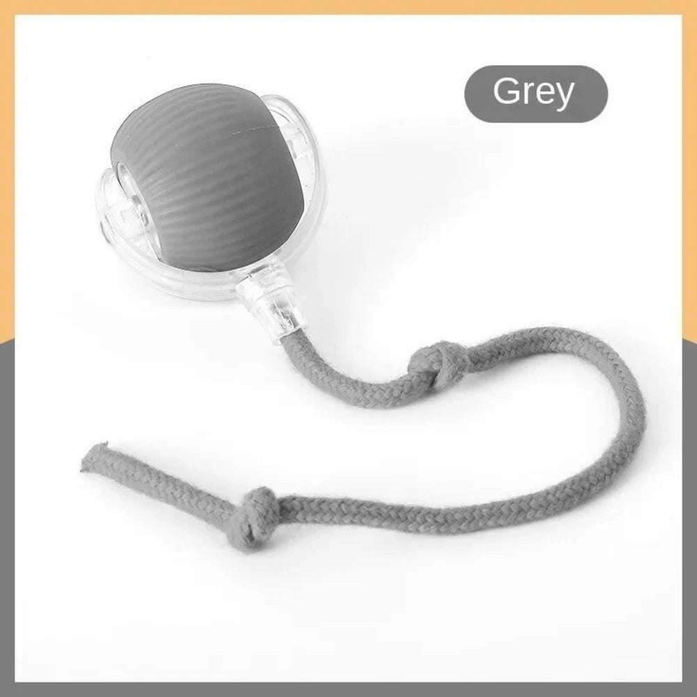 Automatic Rolling Smart Cat Ball | USB Rechargeable Interactive Toy | Tail Lamp for Night Play | PC Silicone Durable Pet Ball | Dog Cat Entertainment Toy