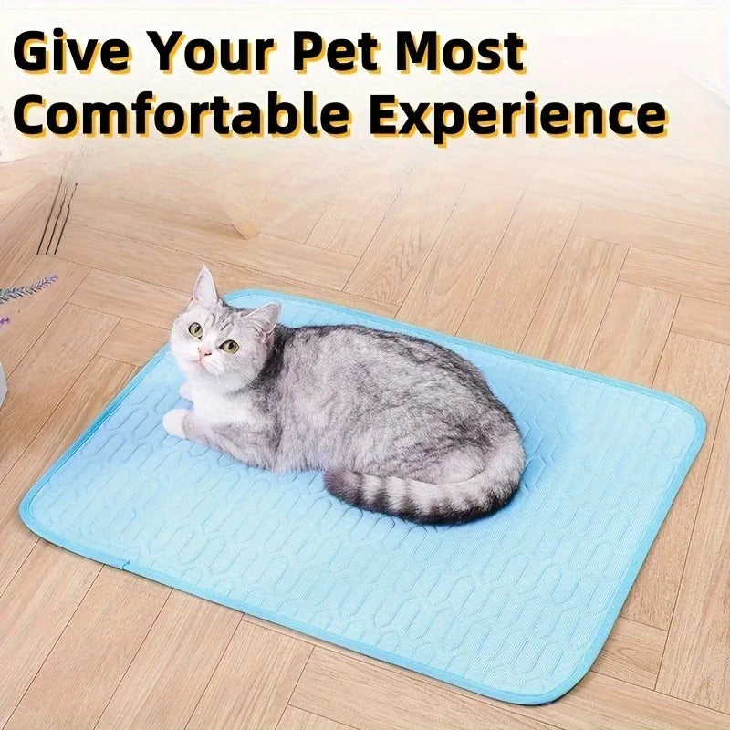 Pet Cooling Mat & Bed | Summer Cooling Pad for Dogs and Cats | Washable Breathable Pet Cushion | Non-Toxic Cooling Mattress | Portable Pet Sleeping Mat