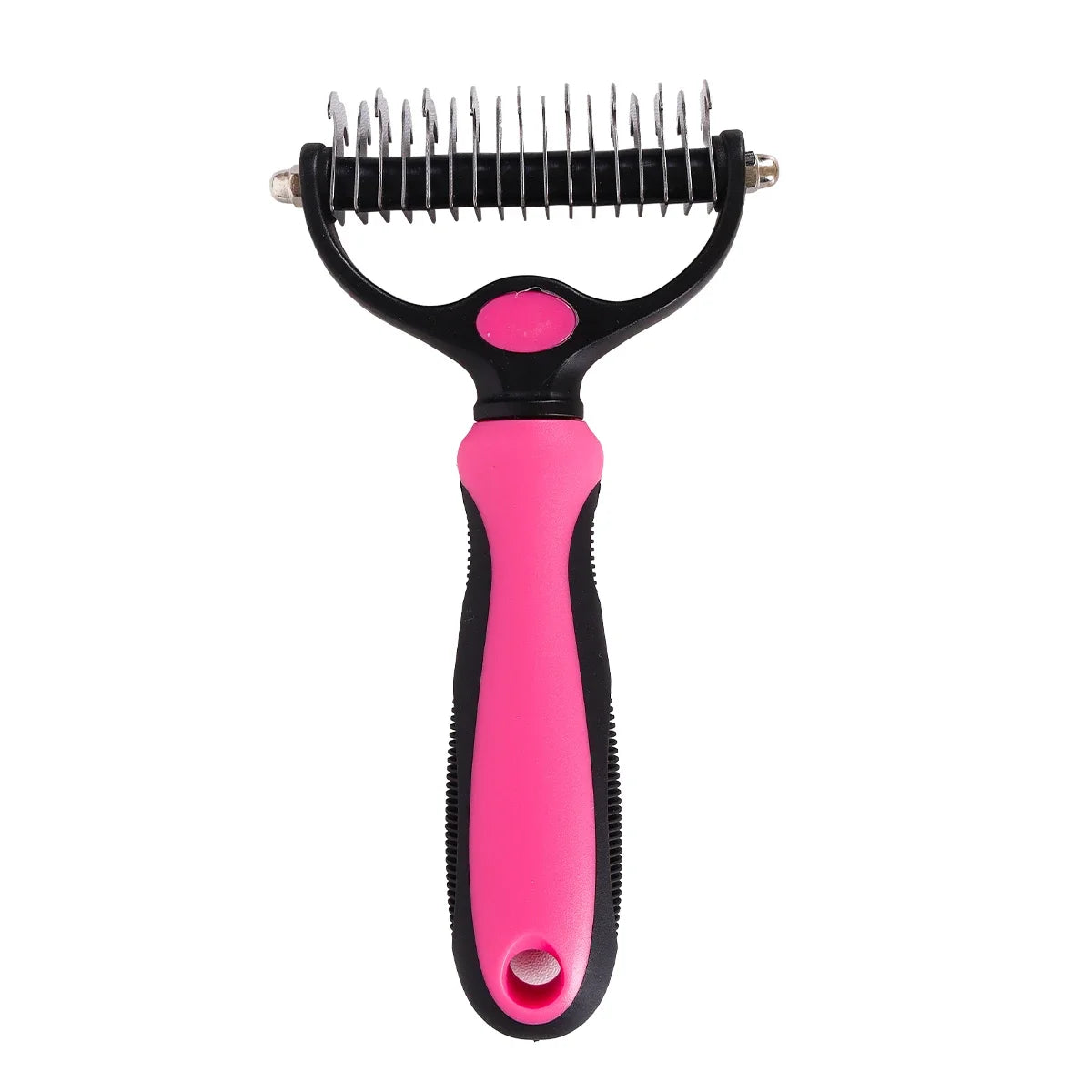 Double-Sided Pet Comb | Dog & Cat Hair Removal Grooming Tool | Stainless Steel Knot Comb | Detangling and Hair Removal Comb for Dogs and Cats