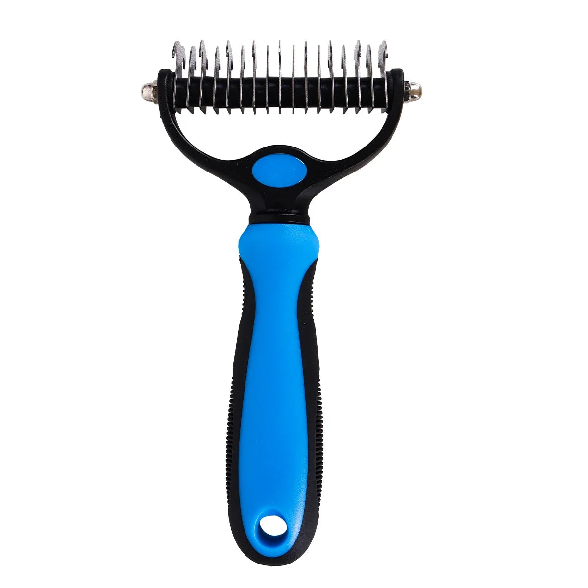 Double-Sided Pet Comb | Dog & Cat Hair Removal Grooming Tool | Stainless Steel Knot Comb | Detangling and Hair Removal Comb for Dogs and Cats