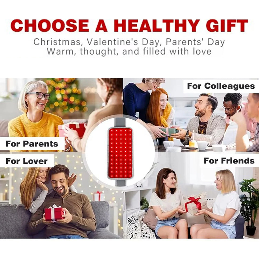 LED Red Light Therapy Belt | 660nm 850nm Infrared Pad for Pain Relief | Waist Back Abdomen Knees Wrists Joints | Muscle Recovery & Slimming Therapy