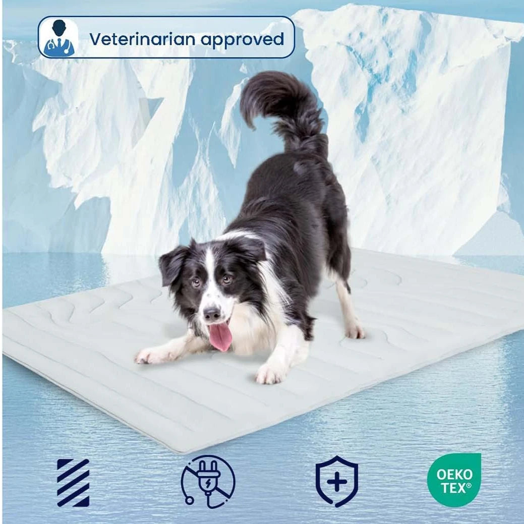 Pet Cooling Mat | Thickened Foldable Cool Pad | Non Slip Dog Cat Bed Blanket | Summer Cooling Pad | Breathable Cotton Mat | Travel & Home Pet Accessory