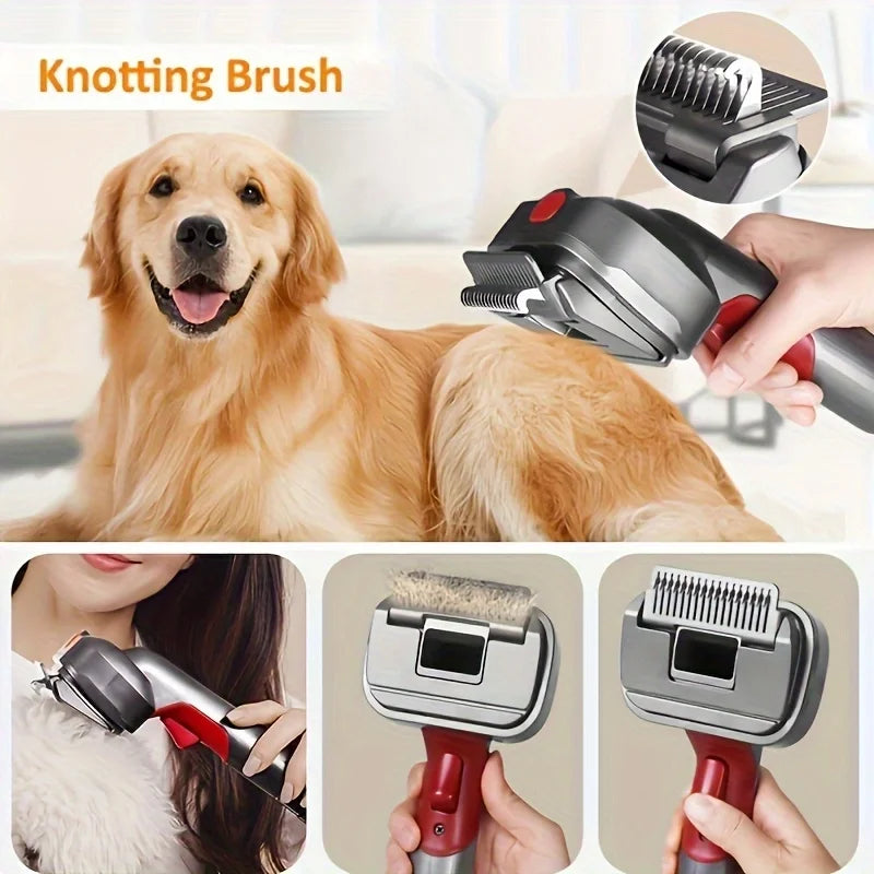 Extended Hose Pet Grooming Tool | Trigger Lock Attachment | Compatible with V7-V15 Vacuum Cleaners | Medium & Large Pet Hair Removal | PVC Pet Grooming Accessory