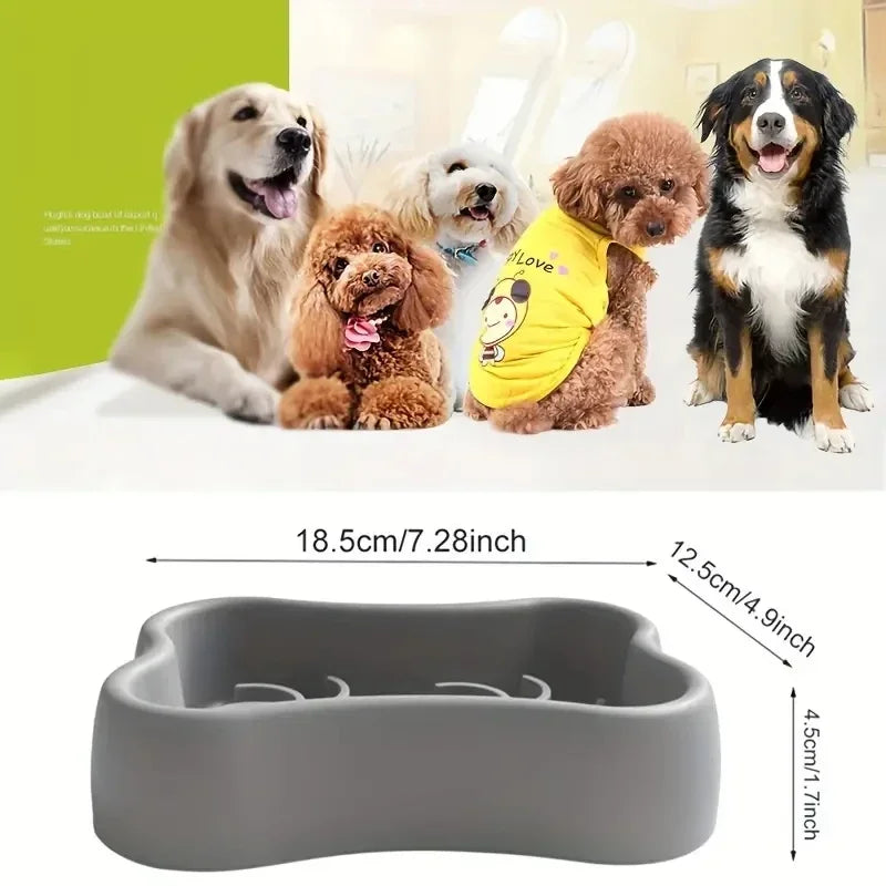 Silicone Slow Feeder Dog Bowl | Anti-Choking Pet Bowl | Suction Cup Puzzle Food Bowl | Non-Slip Licking Bowl | Dog Water Feeder | Slow Eating Dog Bowl