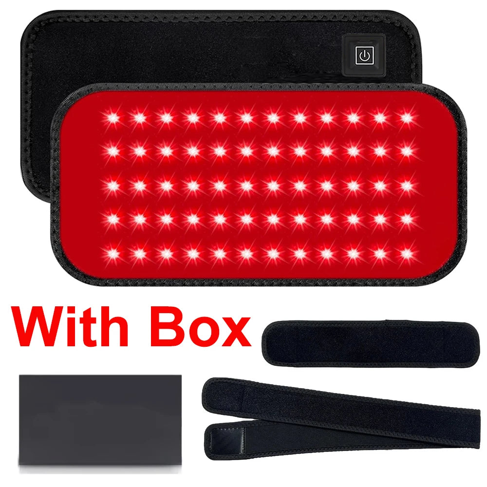 LED Red Light Therapy Belt | 660nm 850nm Infrared Pad for Pain Relief | Waist Back Abdomen Knees Wrists Joints | Muscle Recovery & Slimming Therapy