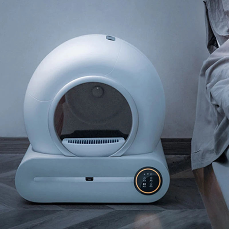 65L Smart Automatic Cat Litter Box | Self-Cleaning Enclosed Cat Toilet | Large Odor Control Litter Tray | Semi-Closed Cat Bathroom | Smart Sensor Cat Box