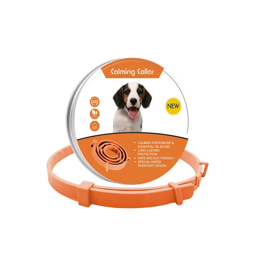 Pet Calming Collar | Anxiety-Reducing Pheromone Collar for Cats & Dogs | Adjustable & Slip-On | Natural Relaxation Solution | Nylon Collar