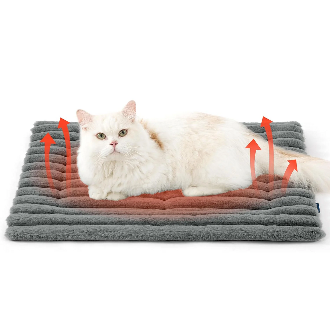 Self Warming Cat Mat | Thermal Heating Pet Pad | Corduroy Cat Bed | Washable Non-Slip Puppy Crate Mat | Indoor Outdoor Self Heating Dog Pad
