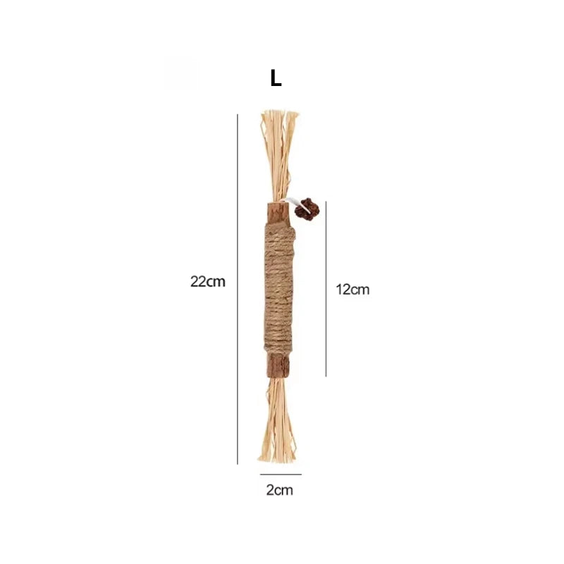 Catnip Matatabi Chew Sticks | Natural Silvervine Cat Toy | Wooden Cat Snacks for Teeth Cleaning | Cat Chew Toy Promotes Digestion | Safe Catnip Toy for Kittens
