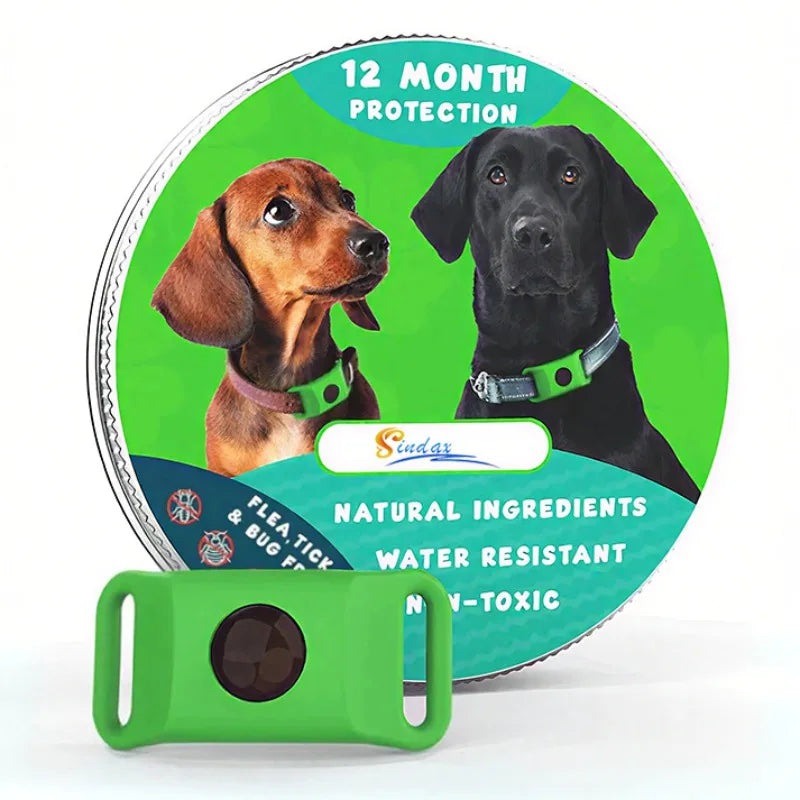 Natural Anti-Flea & Tick Pet Collar | Essential Oils Flea Repellent | Adjustable Dog & Cat Collar | Safe, Non-Toxic Pest Protection