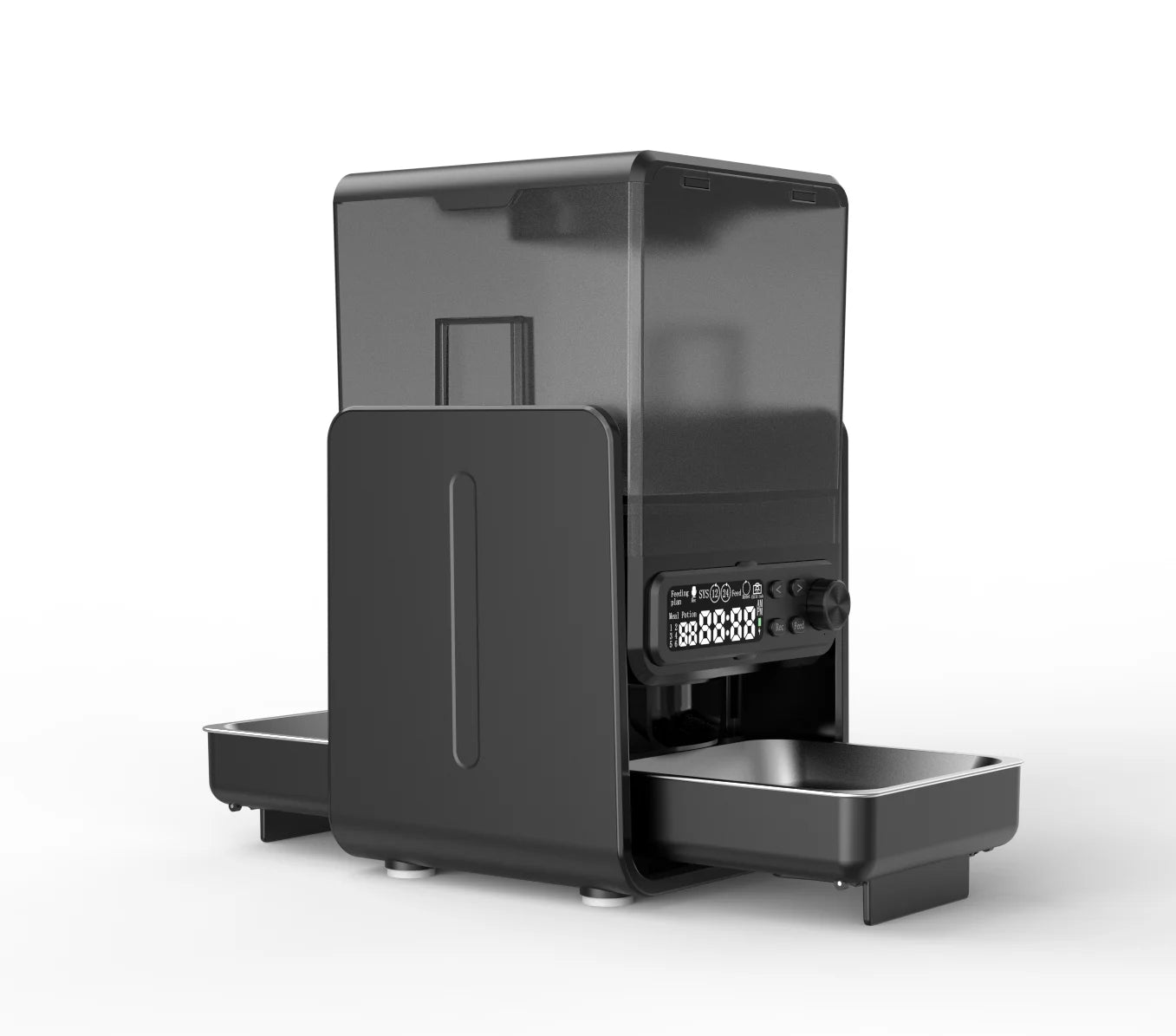 Smart Automatic Pet Feeder | Dual Bowl Timed Dispenser | Adjustable Height Slow Feeding | Stainless Steel Bowls for Cats and Dogs