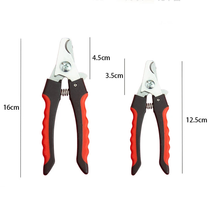 Pet Nail Clippers | Stainless Steel Dog Cat Grooming Scissors | Large Dog Nail Cutter | Sickle Blade Clippers | Safe Pet Nail Trimmer | Home Grooming Tool