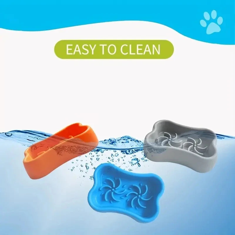 Silicone Slow Feeder Dog Bowl | Anti-Choking Pet Bowl | Suction Cup Puzzle Food Bowl | Non-Slip Licking Bowl | Dog Water Feeder | Slow Eating Dog Bowl