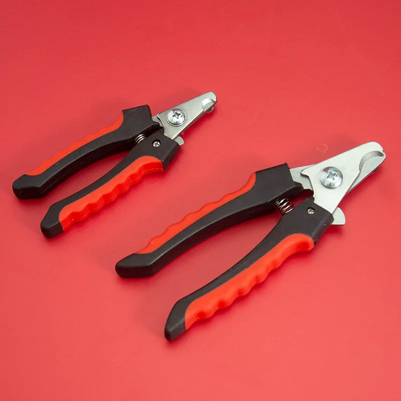 Pet Nail Clippers | Stainless Steel Dog Cat Grooming Scissors | Large Dog Nail Cutter | Sickle Blade Clippers | Safe Pet Nail Trimmer | Home Grooming Tool