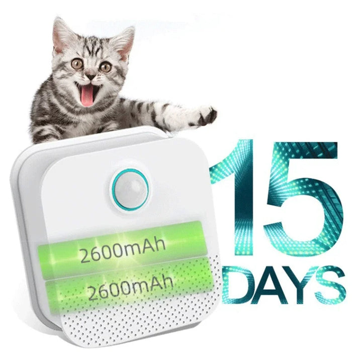 Smart Cat Litter Box Odor Purifier | Automatic Air Deodorizer for Dogs & Cats | Eliminates Litter Box Smells | Pet Cleaning Tool