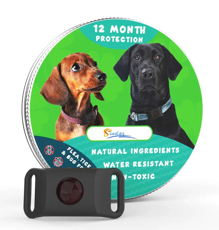 Natural Anti-Flea & Tick Pet Collar | Essential Oils Flea Repellent | Adjustable Dog & Cat Collar | Safe, Non-Toxic Pest Protection