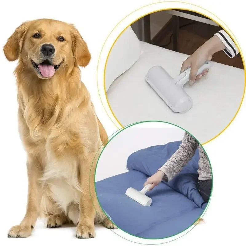 One-Hand Pet Hair Remover Roller | Self-Cleaning Lint Roller | Reusable Pet Hair Cleaner for Sofa Clothes | ABS Durable Design | Dog Cat Accessories
