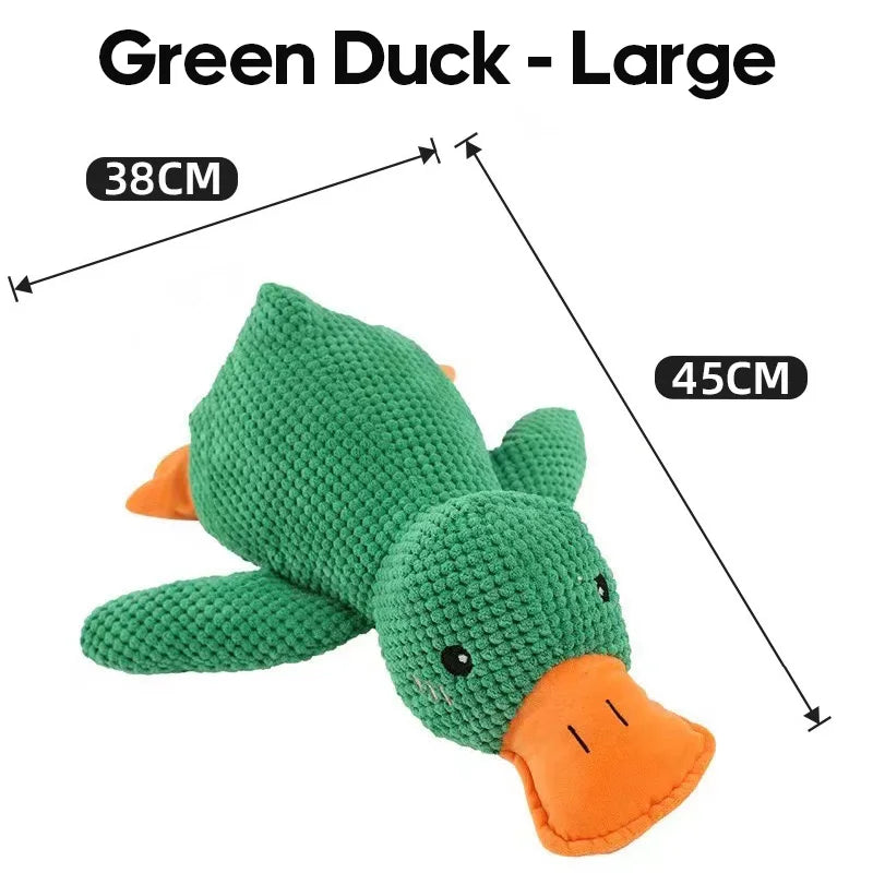 Interactive Dog Toy | Stomping Duck Plush Toy | Bite-Resistant Chew Toy for Large Dogs | Teeth Cleaning & Puppy Entertainment
