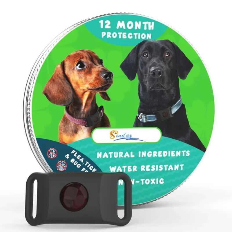 Natural Anti-Flea & Tick Pet Collar | Essential Oils Flea Repellent | Adjustable Dog & Cat Collar | Safe, Non-Toxic Pest Protection