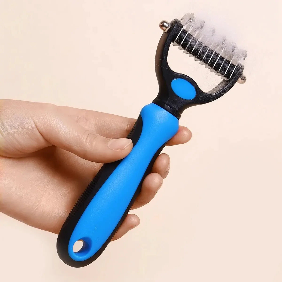 Double-Sided Pet Comb | Dog & Cat Hair Removal Grooming Tool | Stainless Steel Knot Comb | Detangling and Hair Removal Comb for Dogs and Cats