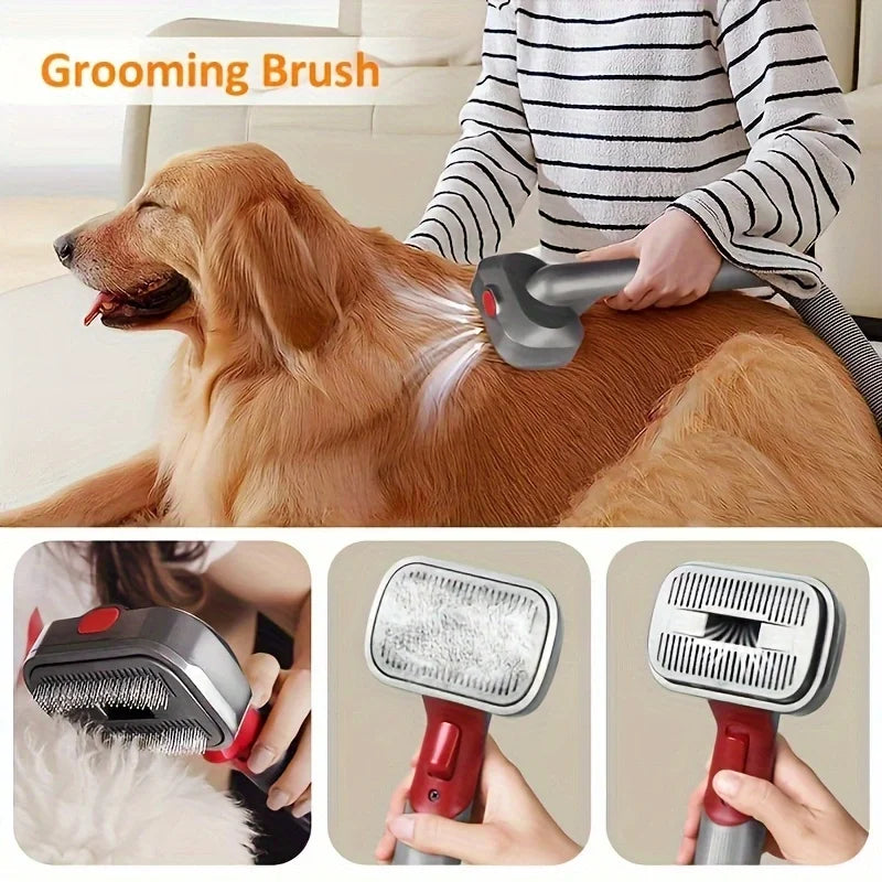 Extended Hose Pet Grooming Tool | Trigger Lock Attachment | Compatible with V7-V15 Vacuum Cleaners | Medium & Large Pet Hair Removal | PVC Pet Grooming Accessory