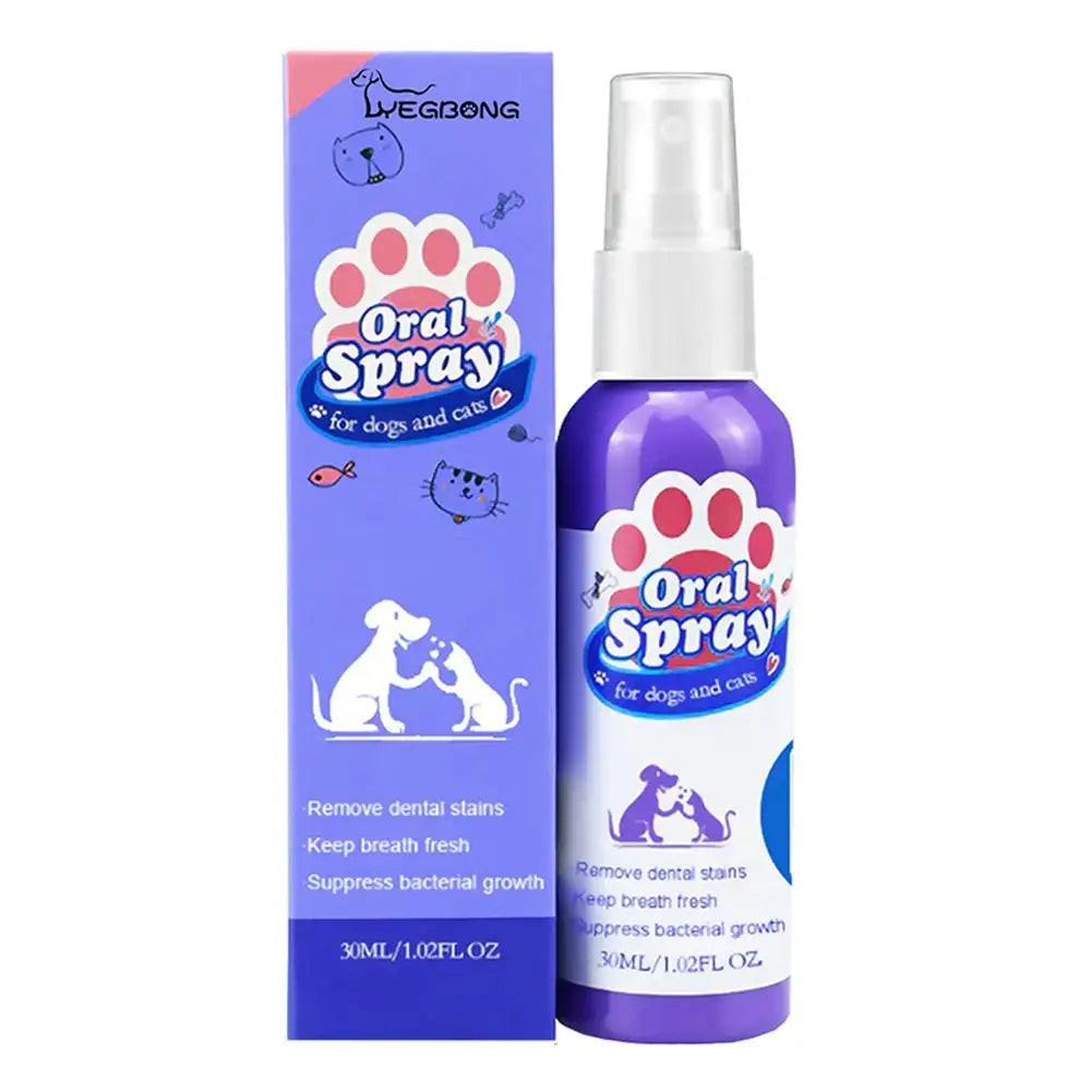 Pet Oral Care Spray | Dog Breath Freshener | Teeth Cleaning Spray | 30ml Pet Deodorant | Plaque Remover | Oral Hygiene for Dogs | Fresh Breath Spray