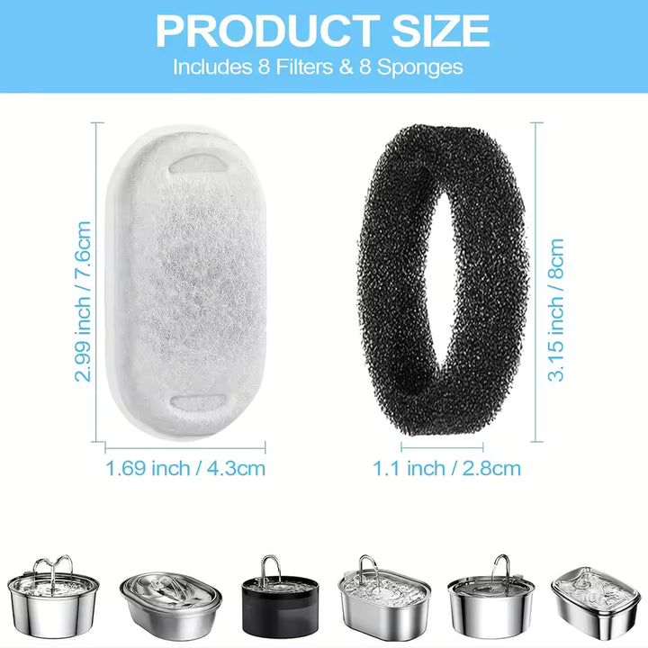 PurrFlow™ Triple-Layer Replacement Filters - 12 Pack