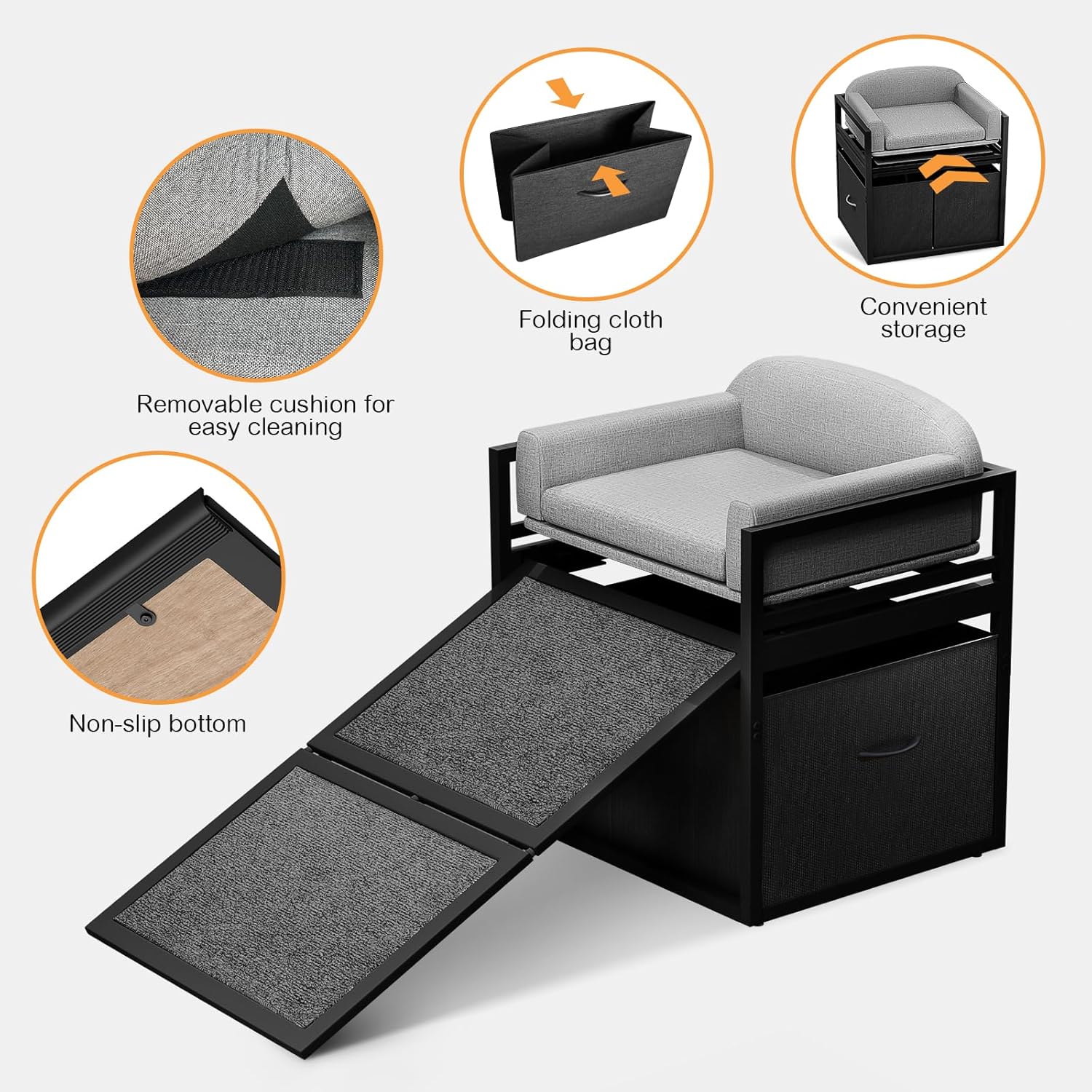 Lap VIP™ 3-in-1 Pet Ramp, Chair & Storage