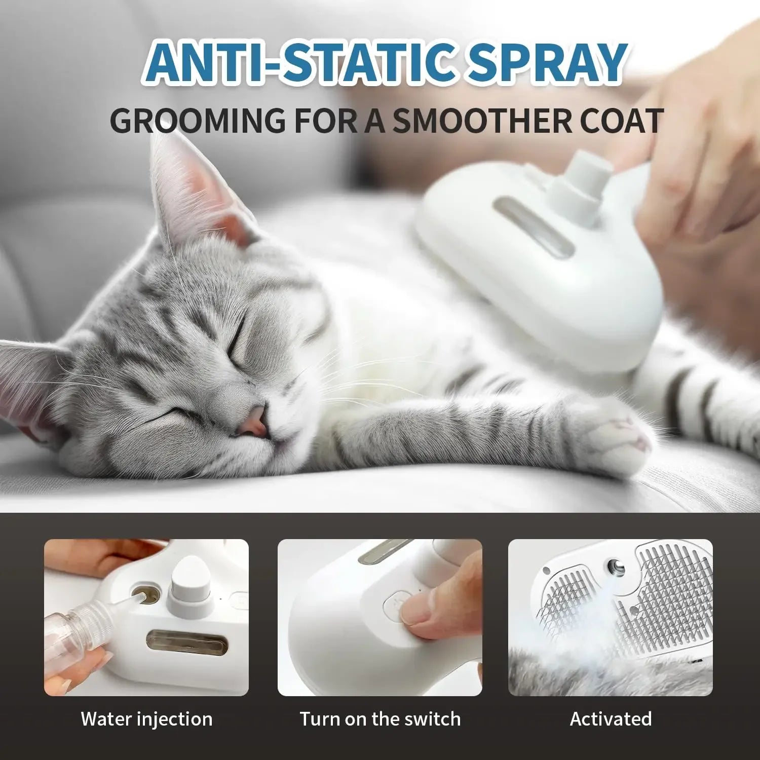 Groomora™ – Pet Grooming Steam Brush