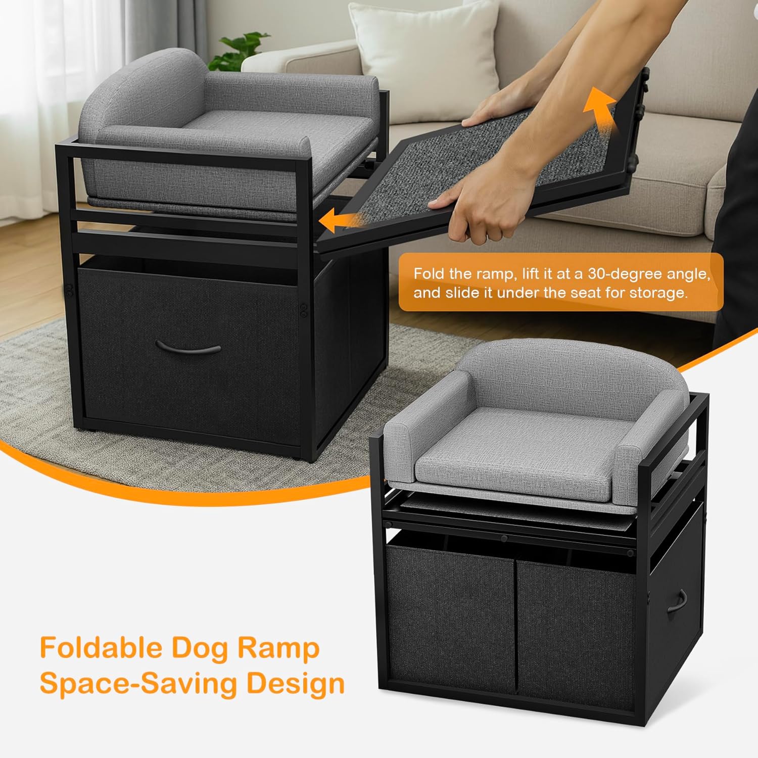 Lap VIP™ 3-in-1 Pet Ramp, Chair & Storage