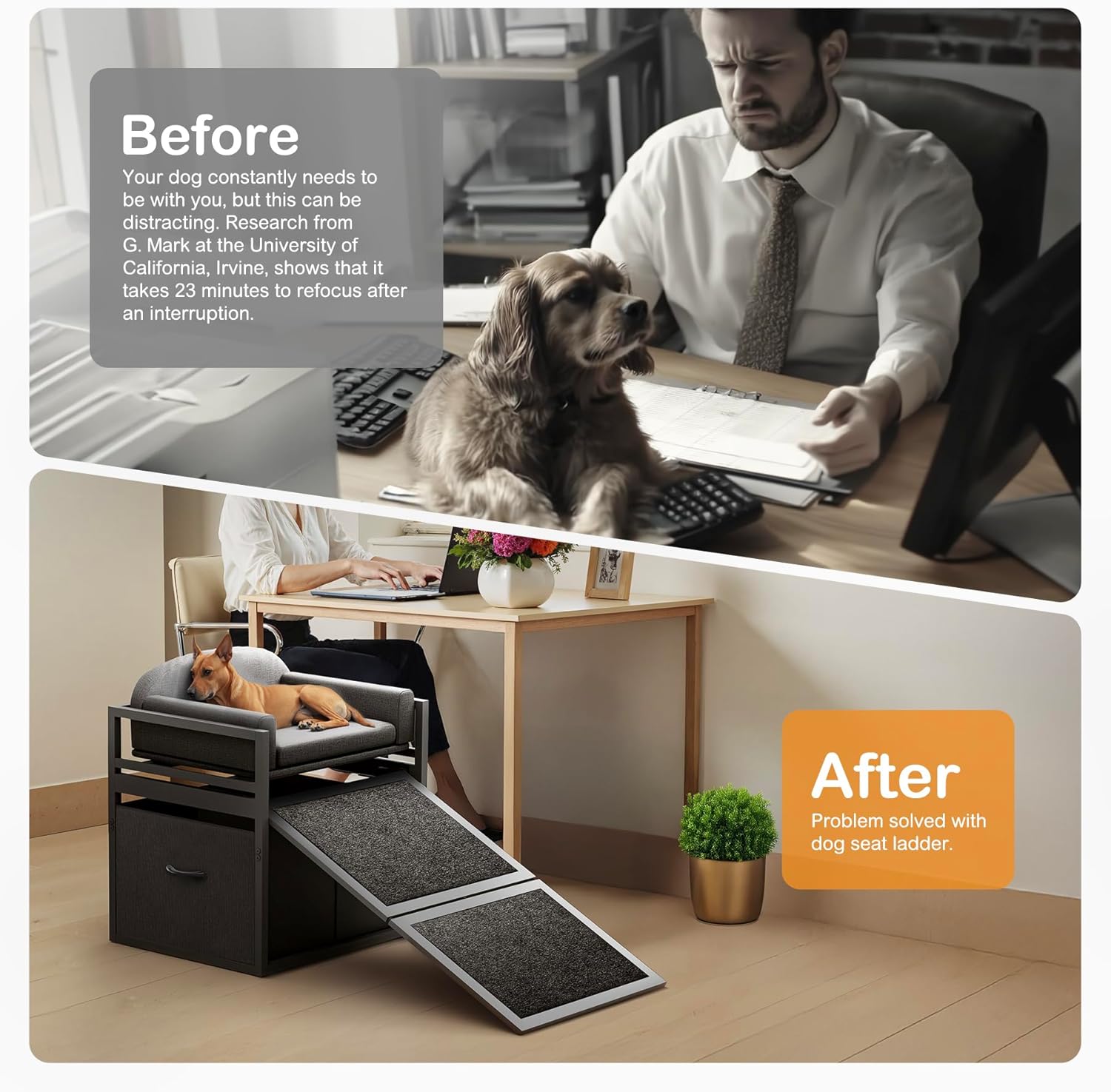 Lap VIP™ 3-in-1 Pet Ramp, Chair & Storage