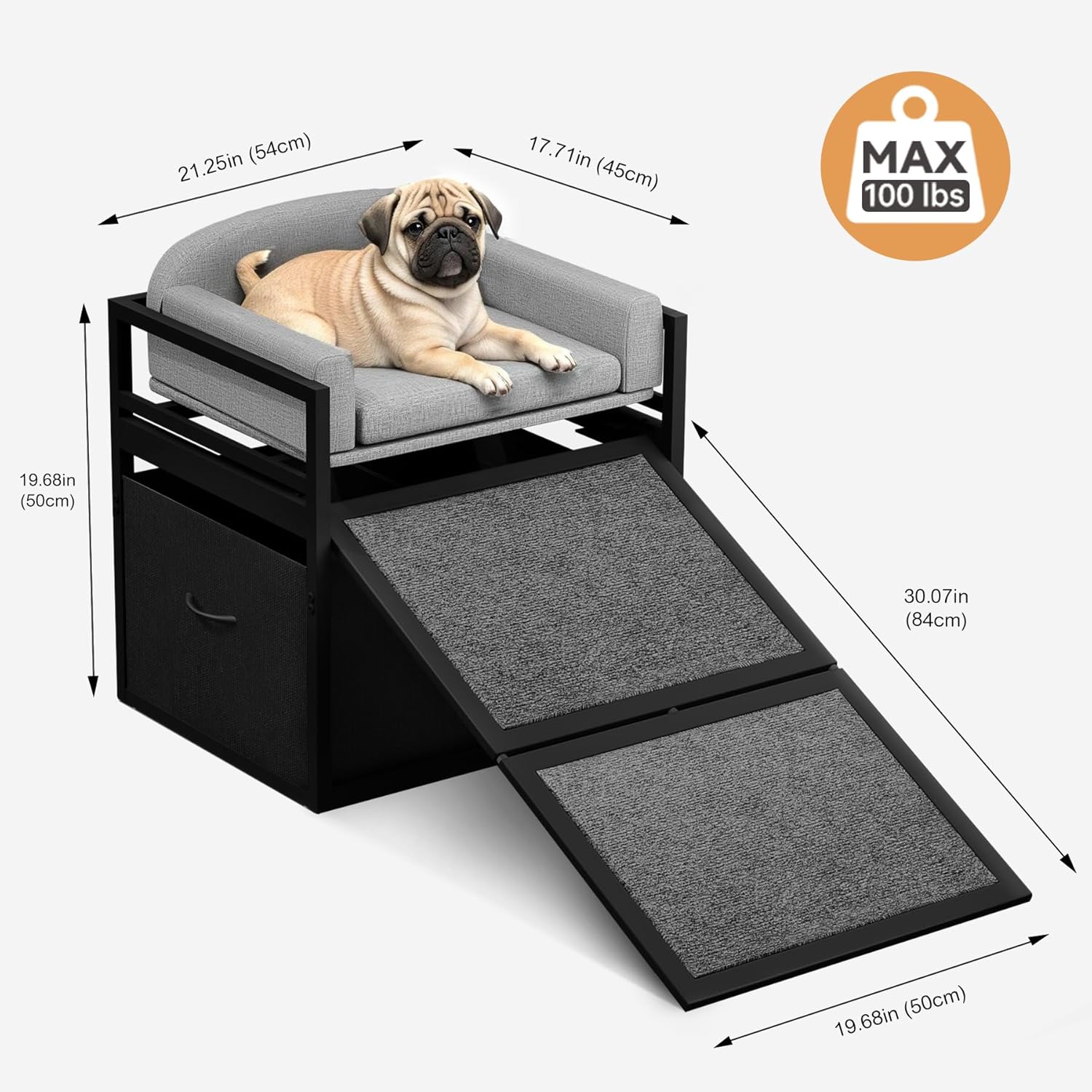 Lap VIP™ 3-in-1 Pet Ramp, Chair & Storage