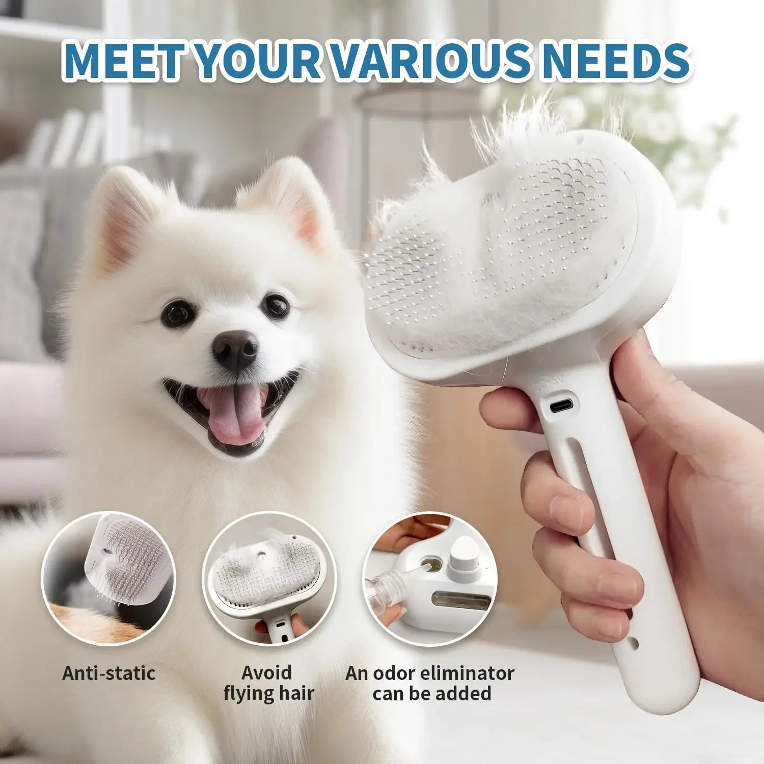 Groomora™ – Pet Grooming Steam Brush