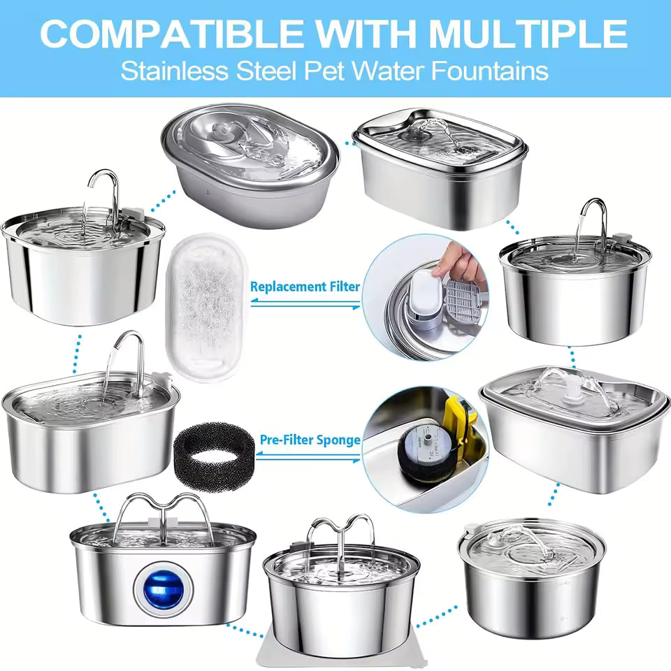 PurrFlow™ Triple-Layer Replacement Filters - 12 Pack